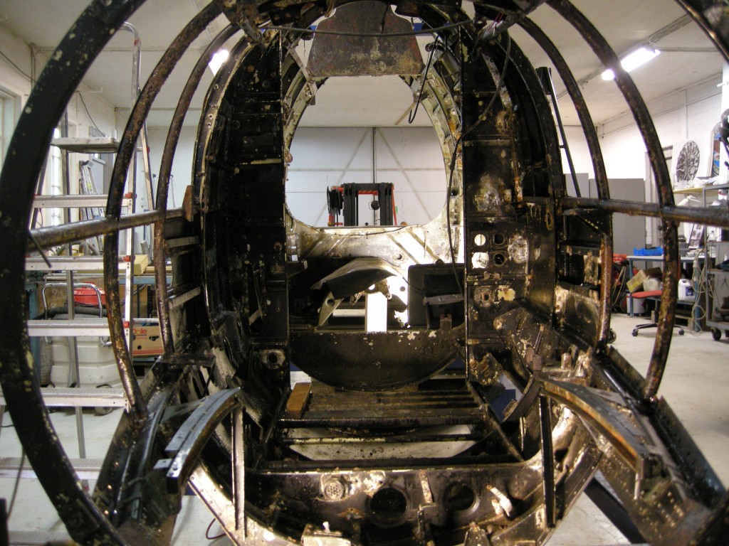 Nose and cockpit section after most of the equipment is dismantled